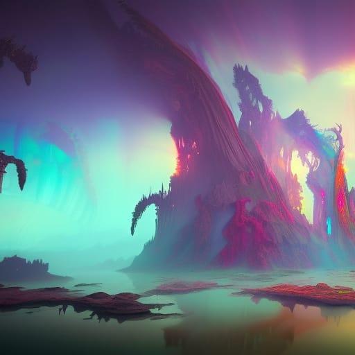 alien landscape purple