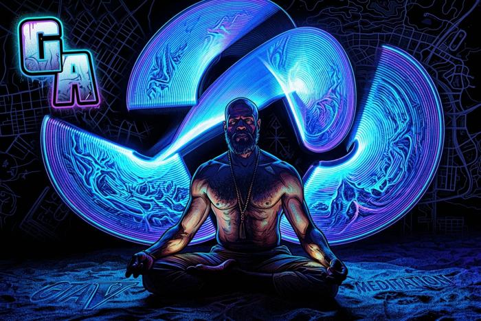 Amargi AI - blue cosmic figure