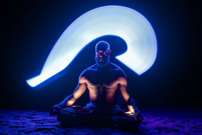 light painting blue graded