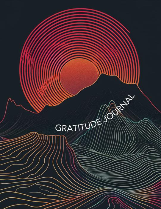 journal page design - circular sunset art