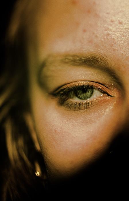 warm eye close-up portrait