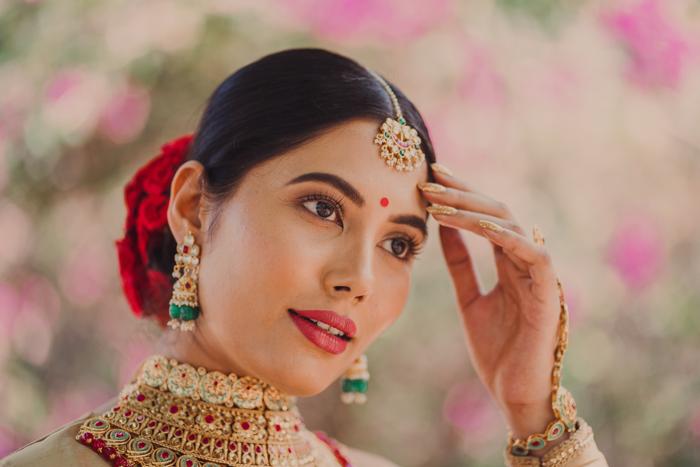 bridal pink bokeh