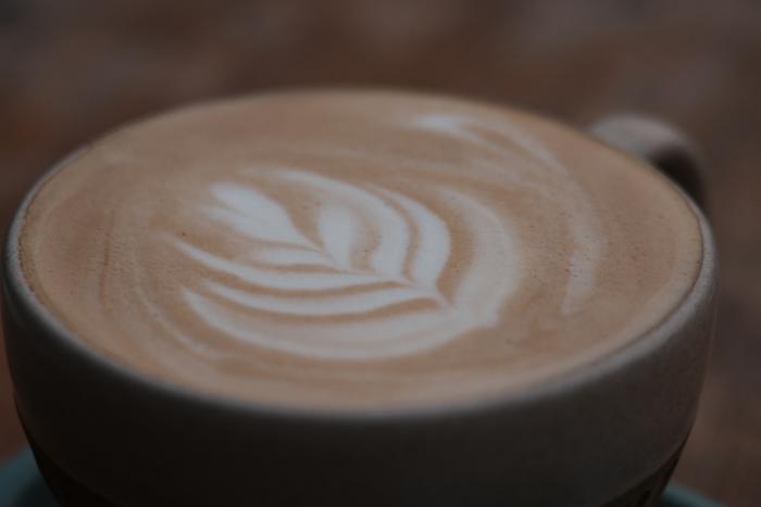 latte art cup close