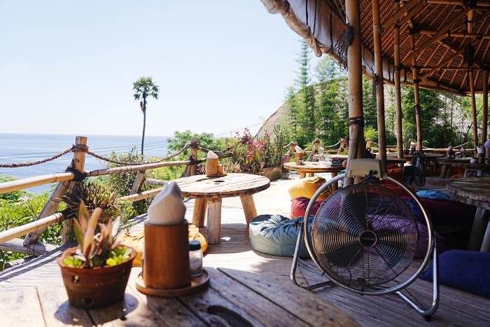 beach cafe deck view