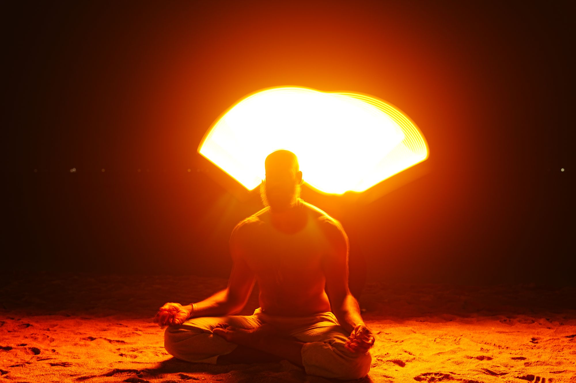 light painting sunburst