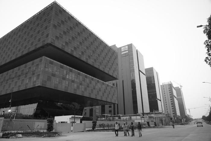 dark brutalist block