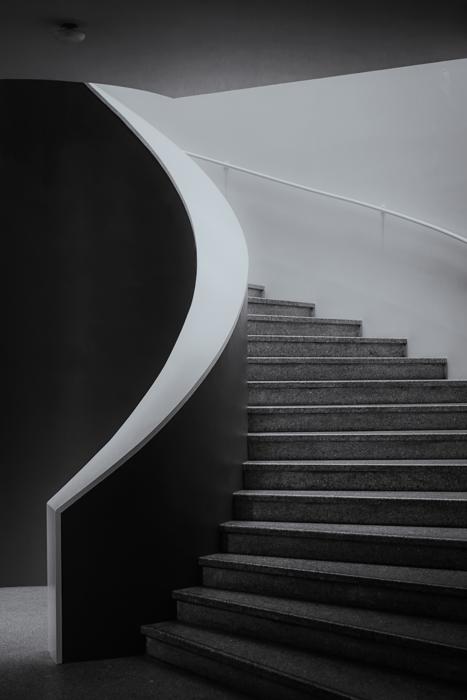 B&W spiral staircase