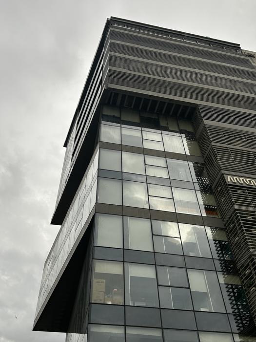 B&W glass facade building