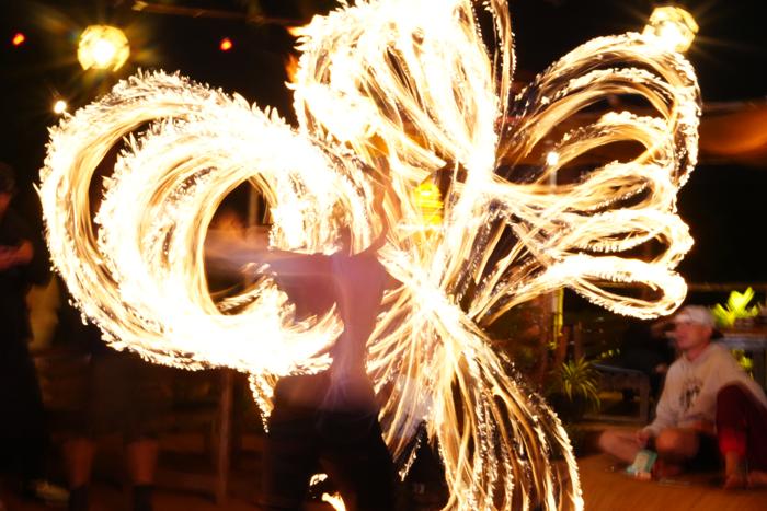 fire-spinner performance night
