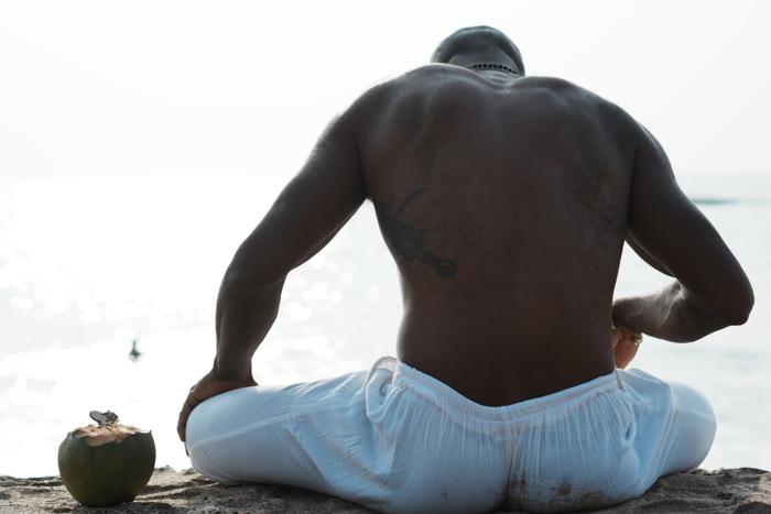 back silhouette sea triptych